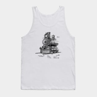 Vintage Steam Engine Locomotive Patent 1898 Tank Top